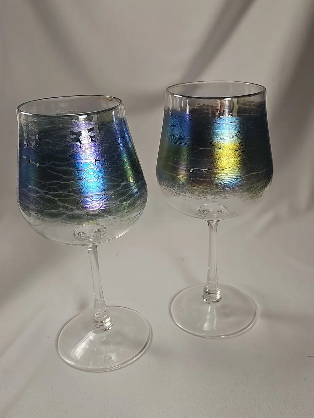 High Tide Drinkware - Art Glass Designed & Signed by Romeo Glass - Set of 2